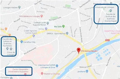 Plan de l'établissement Studio 2 - Cinéma Sport Parking - DABNB