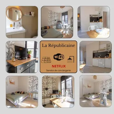 Cuisine ou kitchenette dans l'établissement La républicaine