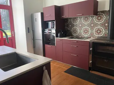 Cuisine ou kitchenette dans l'établissement Gite du Haras de la Cour