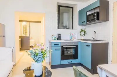 Cuisine ou kitchenette dans l'établissement Le Herriot 5 Hyper Centre 5min de la Gare à pied