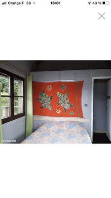 Un ou plusieurs lits dans un hébergement de l'établissement Les chalets flottants de Capucine
