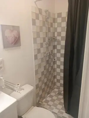 Salle de bains dans l'établissement Sasha