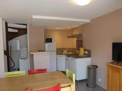 Cuisine ou kitchenette dans l'établissement Gite 6 Gîte au Puy Mary Hébergement Idéal pour Explorer les Volcans d'Auvergne