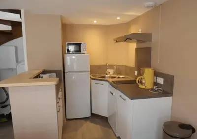 Cuisine ou kitchenette dans l'établissement Gite 10 Location de Gîte au Puy Mary Parfait pour les Amoureux de la Nature