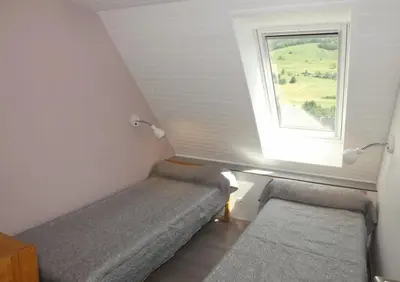 Un ou plusieurs lits dans un hébergement de l'établissement Gite 16 Vacances en Gîte au Puy Mary Découvrez le Parc Naturel des Volcans