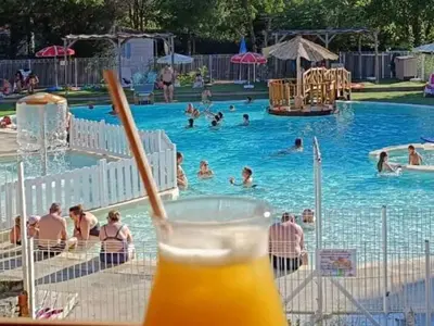 Piscine de l'établissement Mobil-home avec terrasse pour 6 personnes - API-1-52-545 ou située à proximité
