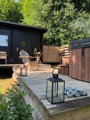 Plan de l'établissement Ancien Prieure Chambre King Size avec sauna et bain nordique privatifs en extérieur