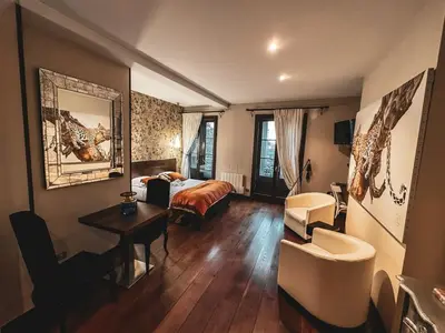 Coin salon dans l'établissement La Villa Fleury - L'Ebene