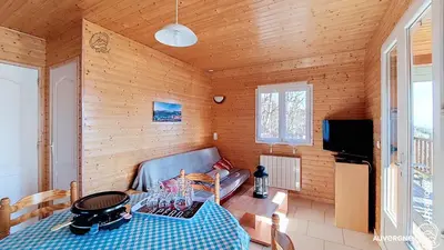 Télévision ou salle de divertissement dans l'établissement Chalet de la Gougère 3