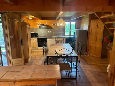 Cuisine ou kitchenette dans l'établissement Chalets de l Empereur