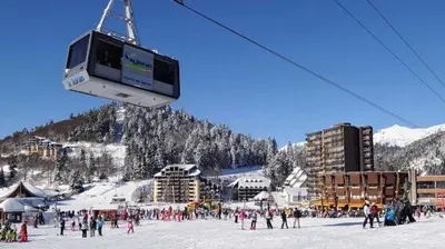 L'établissement RÉSID BEC DE L AIGLE Studio 21 - LE LIORAN en hiver